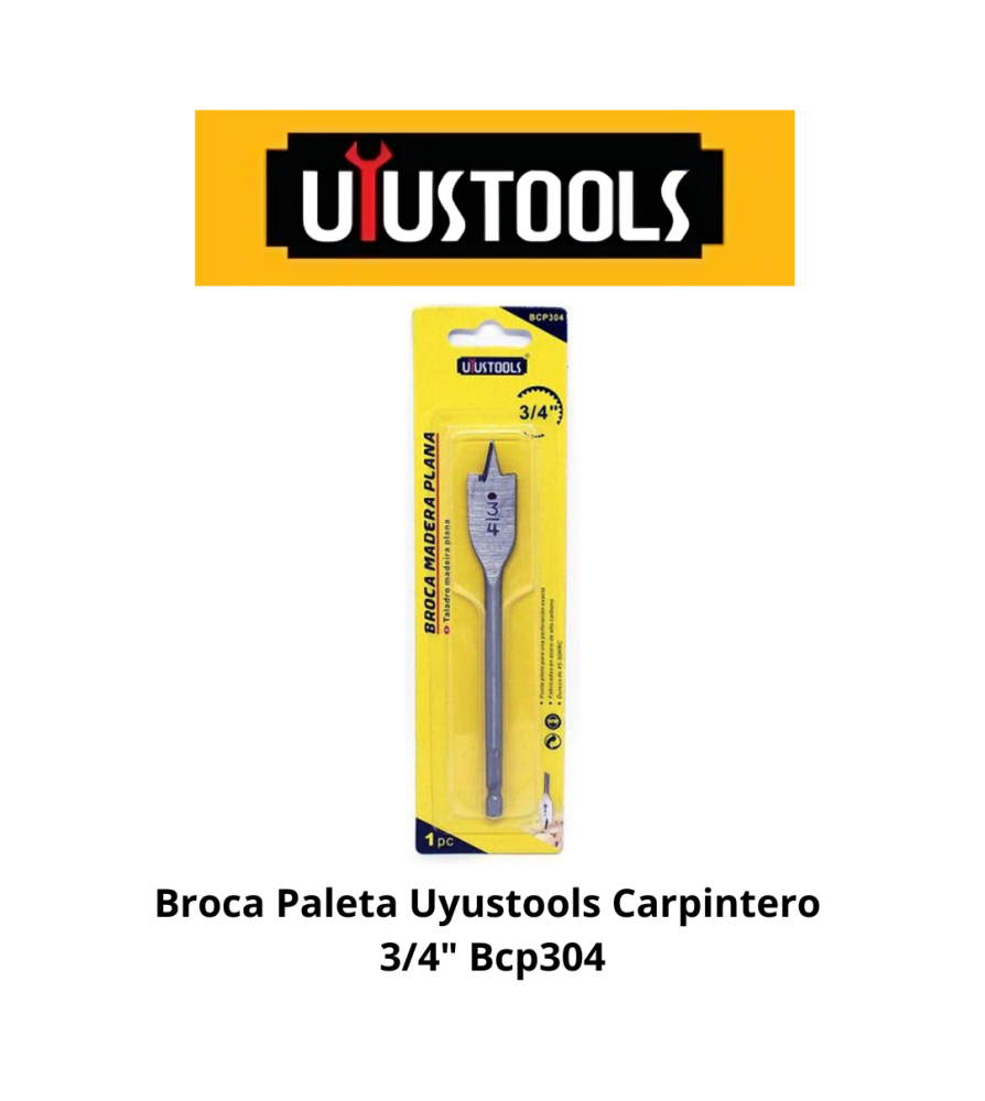 Broca Paleta Uyustools Carpintero 3/4" Bcp304-3244