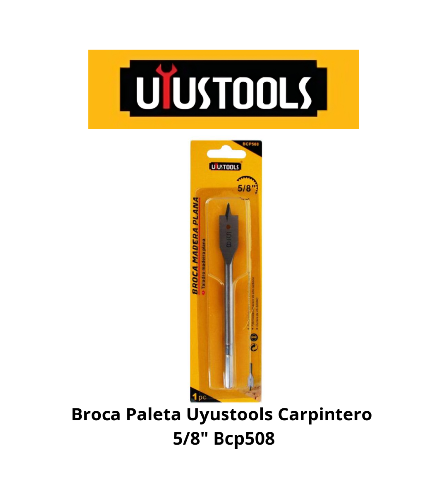 Broca Paleta Uyustools Carpintero 5/8" Bcp508