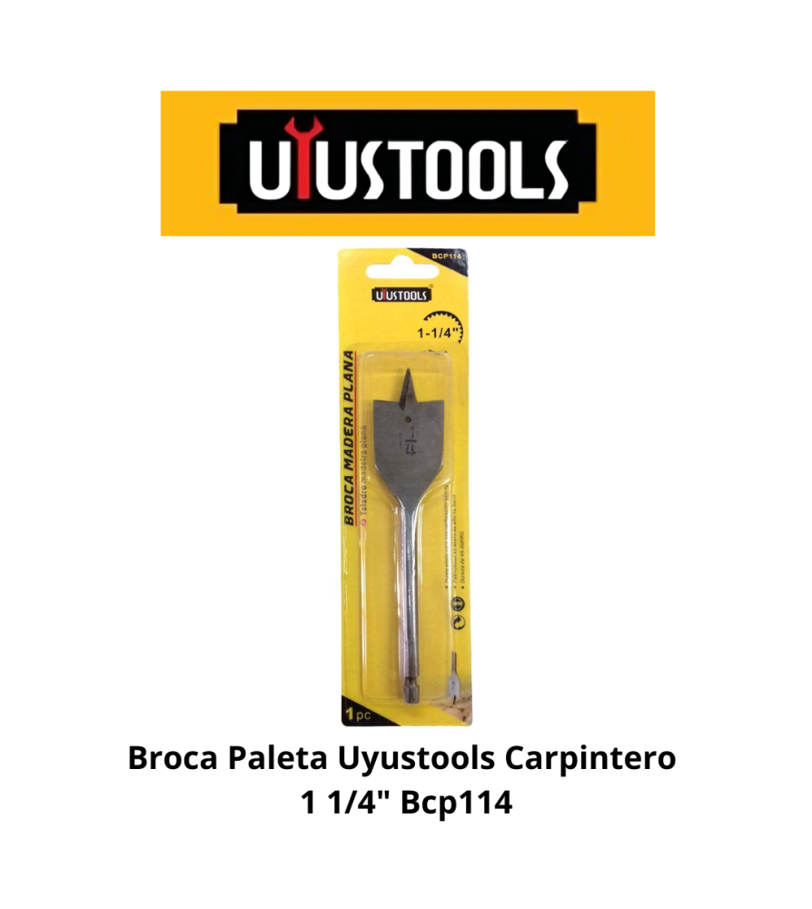 Broca Paleta Uyustools Carpintero 1 1/4" Bcp114