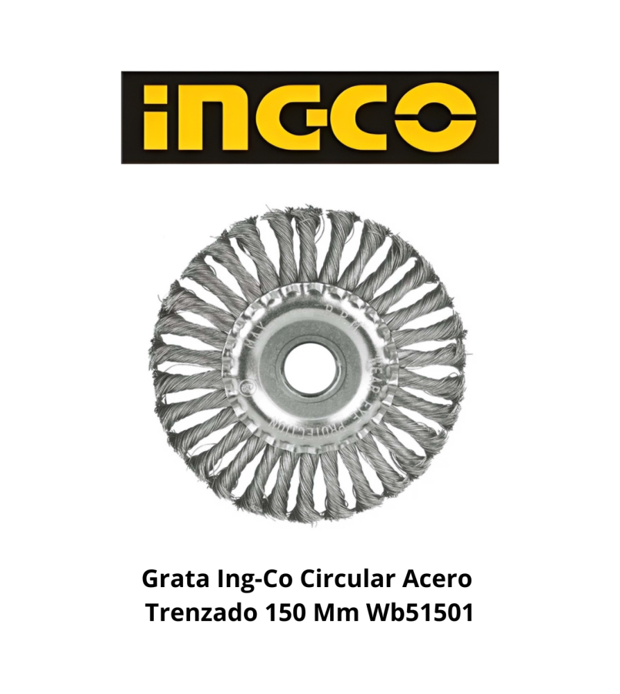 Grata Ingco Circular Acero Trenzado 150 Mm Wb5150