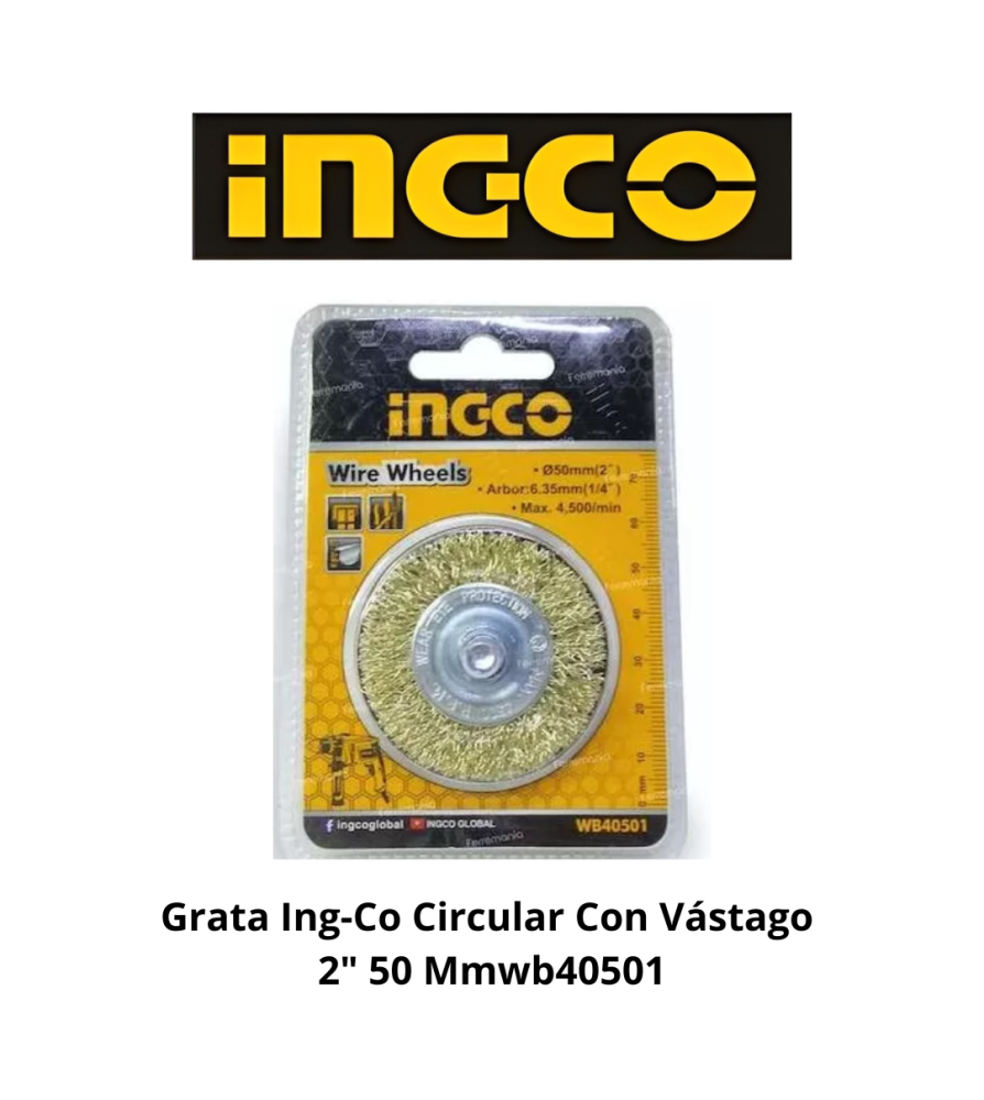 Grata Ingco Circular Con Vastago 2" 50 Mmwb40501