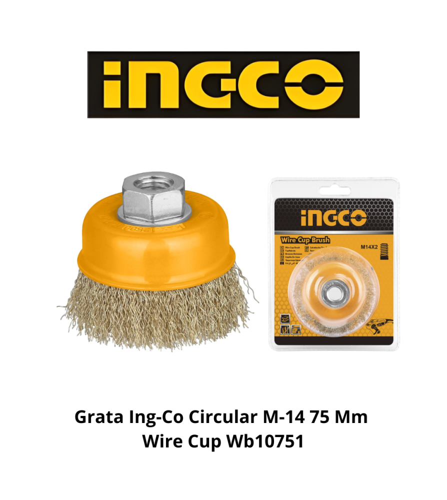 Grata Ingco Circular M-14 75 Mm Wire Cup Wb10751