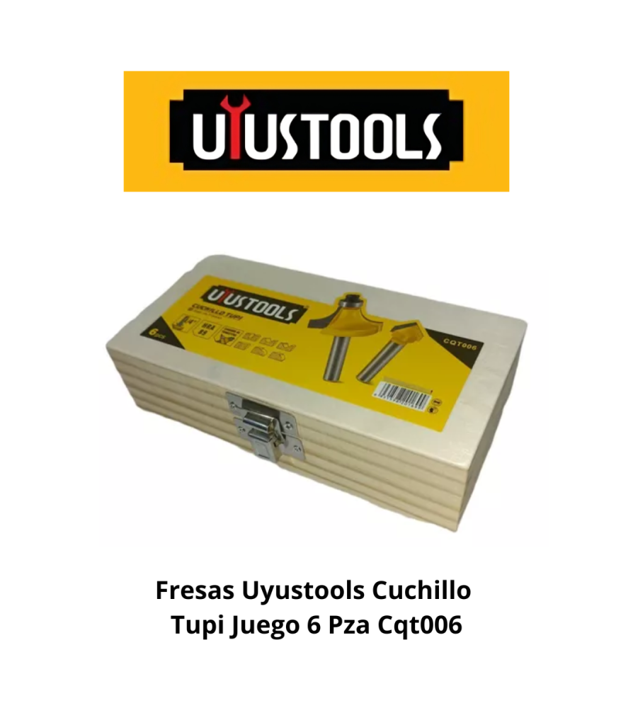 Fresas Uyustools Cuchillo Tupi Juego 6 Pza Cqt006