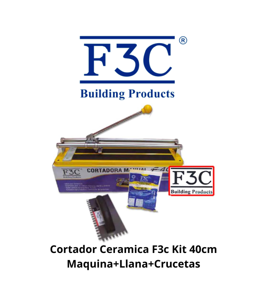 Cortador Ceramica F3c Kit 40cm Maquina+llana+cruce