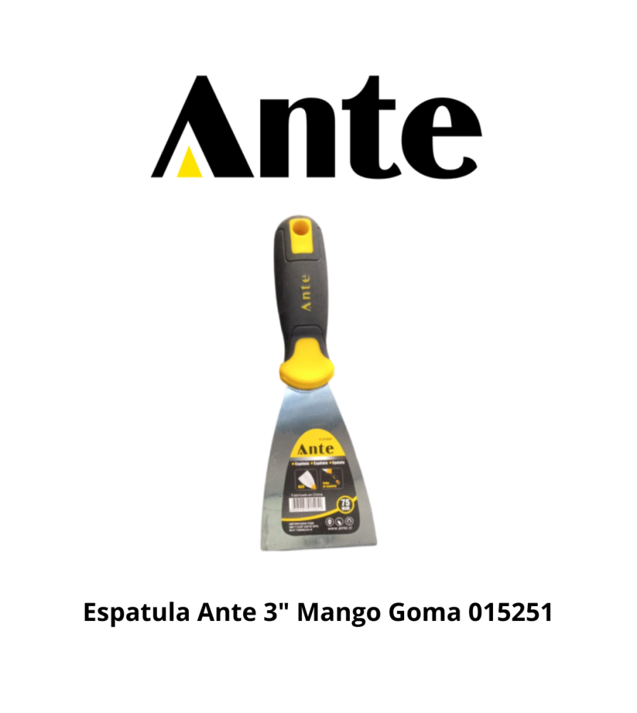 Espatula Ante 3" Mango Goma 015251