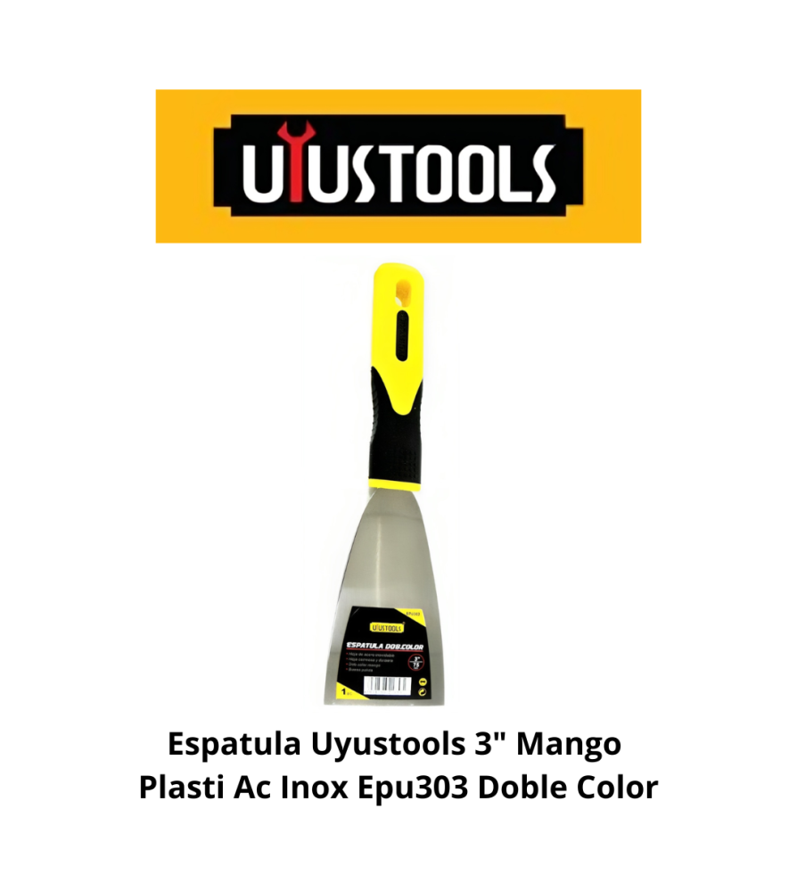 Espatula Uyustools 3" Mango Plasti Ac Inox Epu303