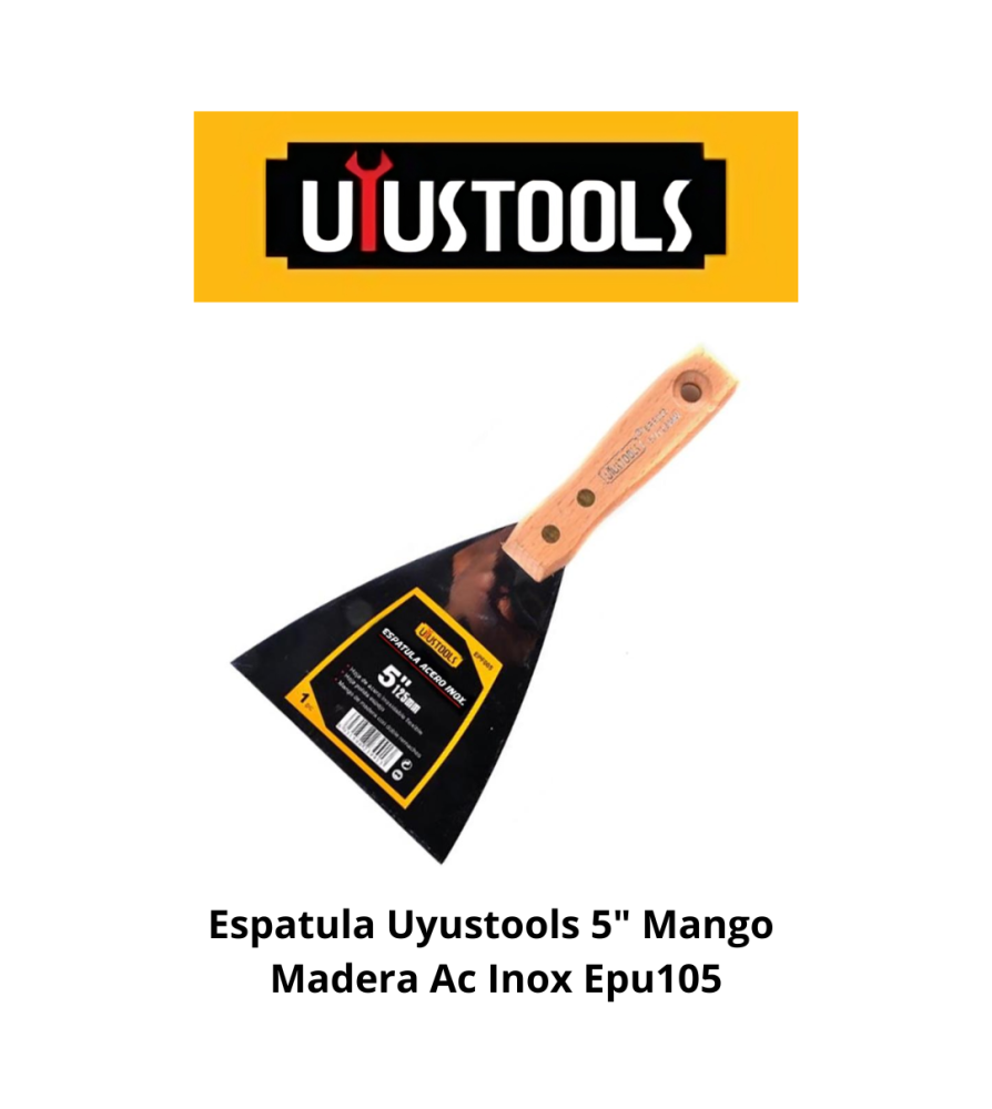 Espatula Uyustools Mango Madera Inox 5" Epu105