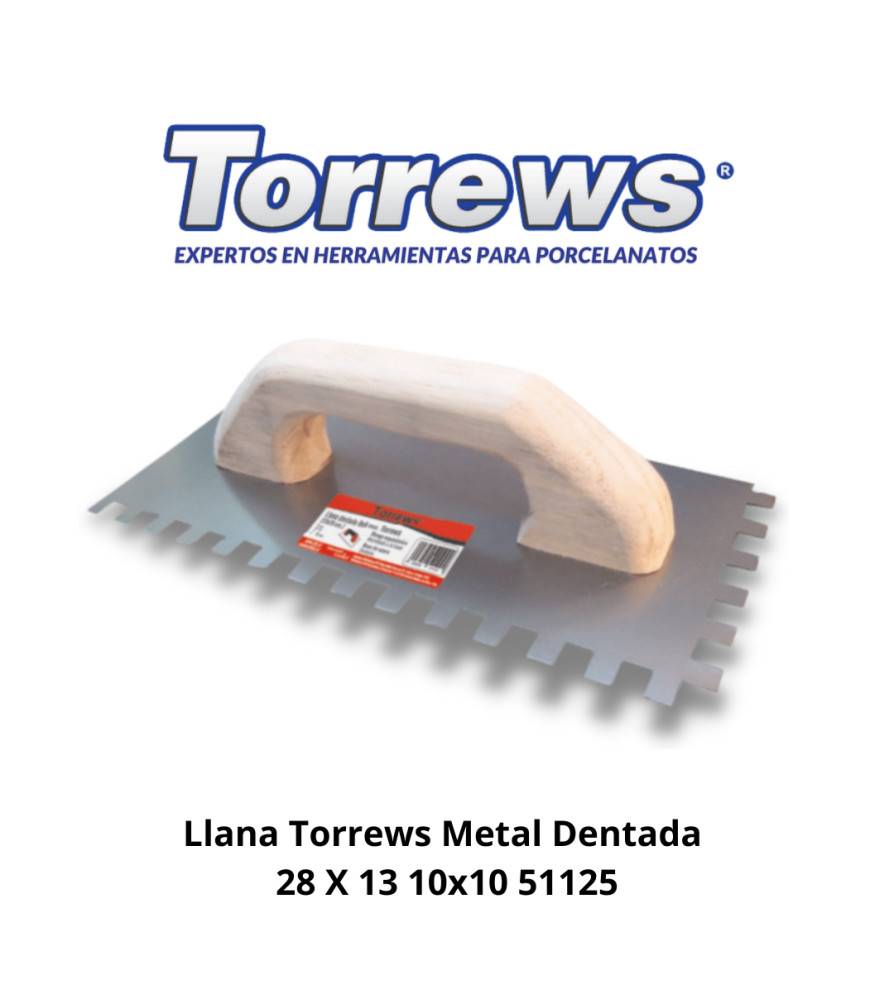 Llana Torrews Metal Dentada 28 X 13 10x10 51125