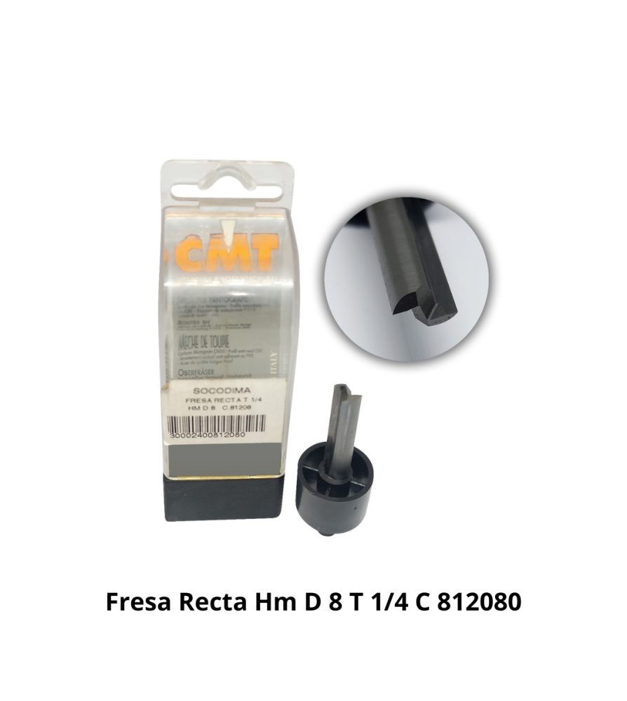 Fresa Recta Hm D 8 T 1/4 C 812080