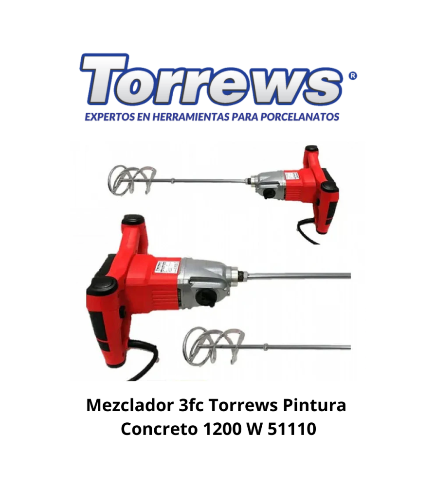 Mezclador 3fc Torrews Pintura Concreto 1200 W 5111
