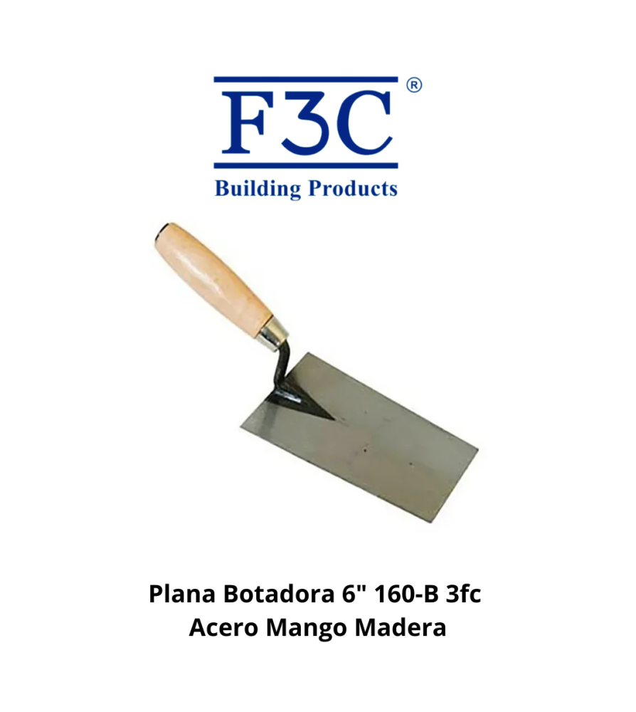 Plana Botadora 6" 160-b 3fc Acero Mango Madera
