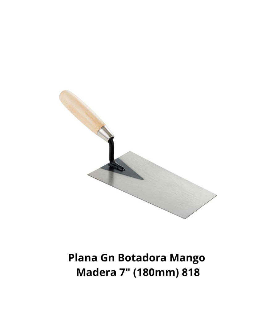 Plana Gn Botadora Mango Madera 7" (180mm) 818