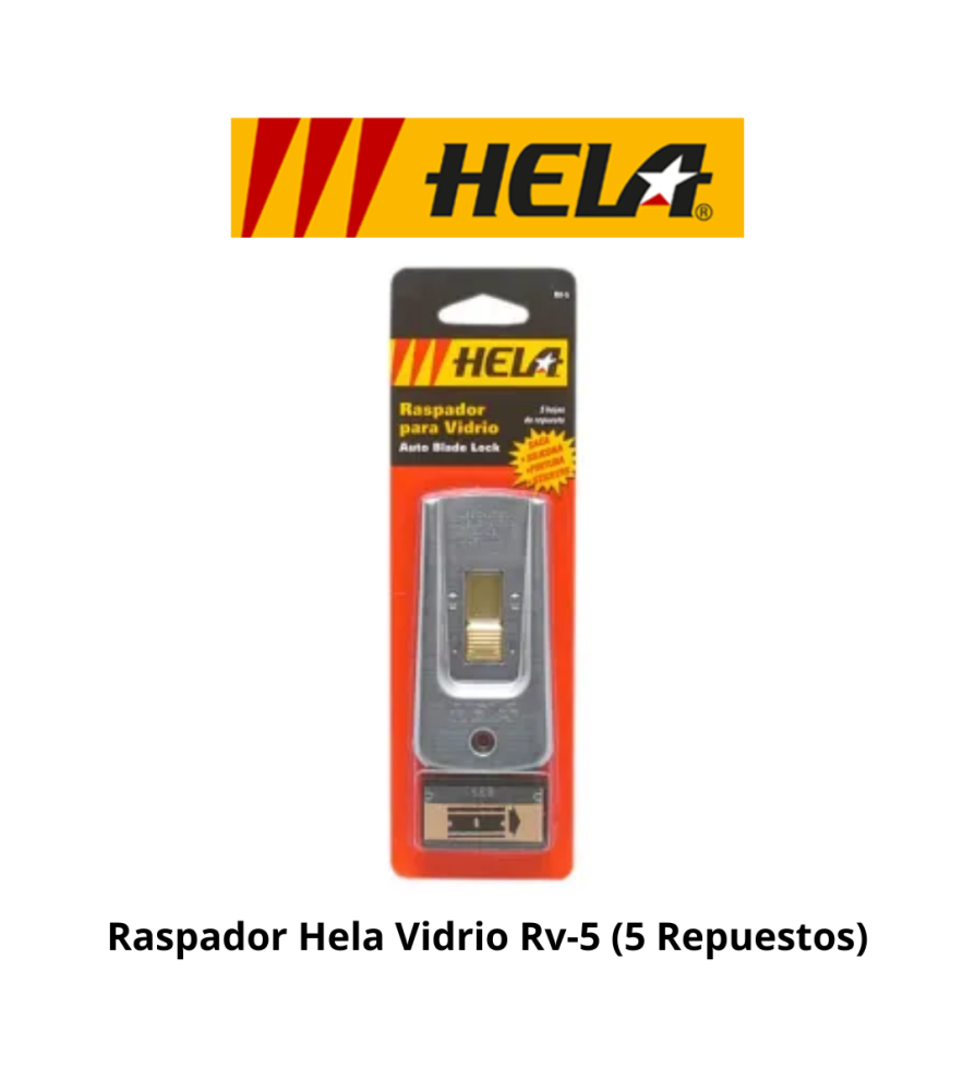 Raspador Hela Vidrio Rv-5 (5 Repuestos)