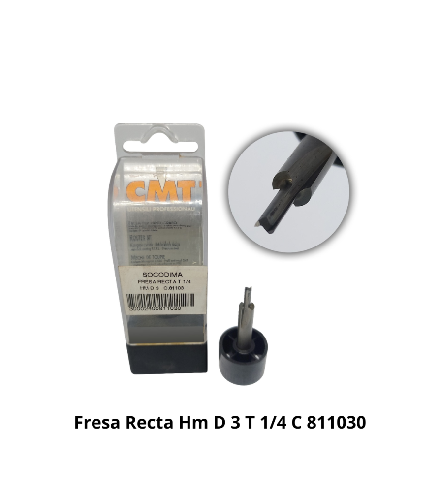 Fresa Recta Hm D 3 T 1/4 C 811030