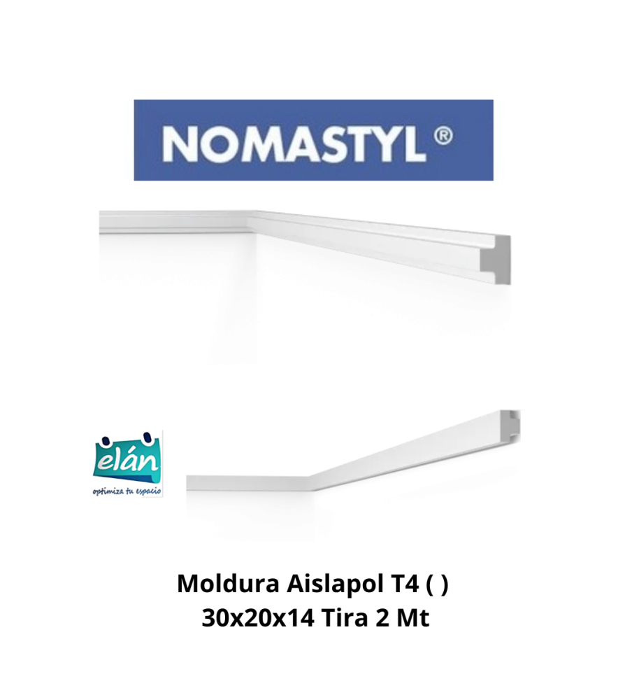 Moldura Aislapol T4 ( Nmc ) 30x20 Tira 2 Mt Nomast