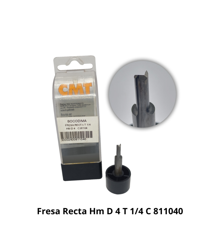 Fresa Recta Hm D 4 T 1/4 C 811040