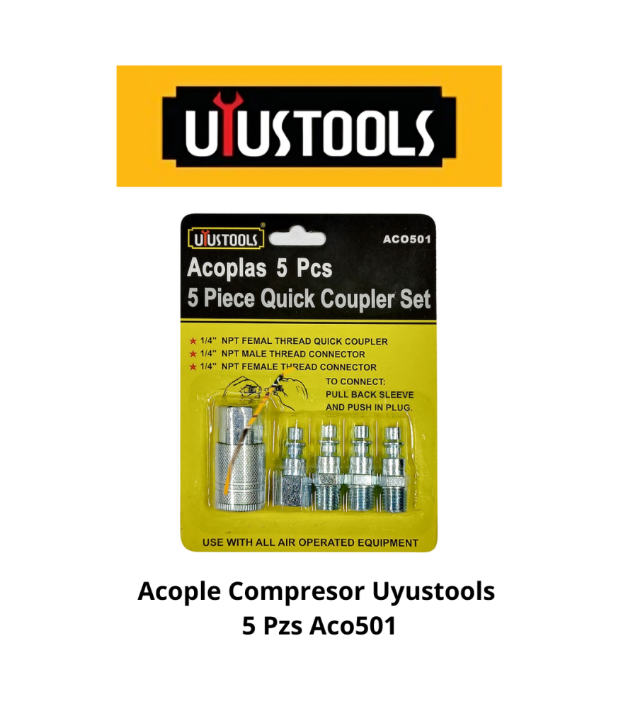 Acople Compresor Uyustools 5 Pzs Aco501