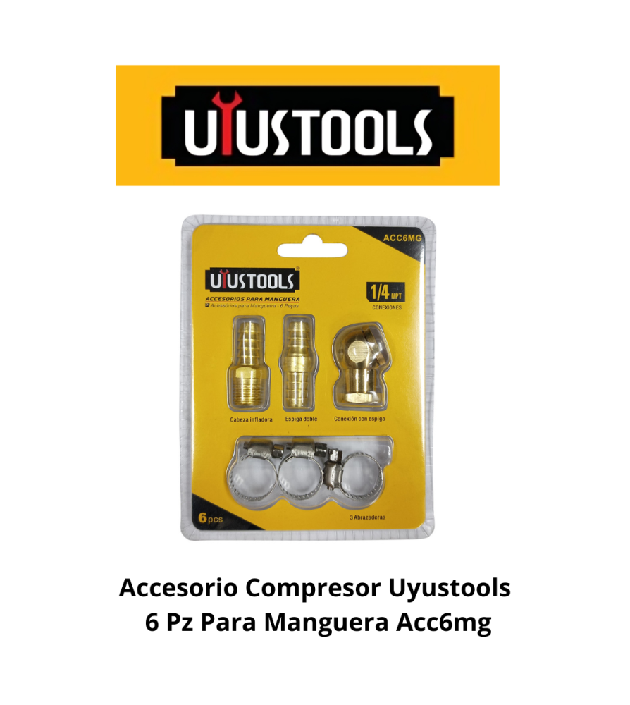 Accesorio Compresor Uyustools 6 Pz Para Manguera A