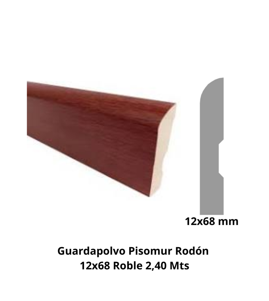 Guardapolvo Pisomur Rodon 12x68 Roble 2,40 Mts