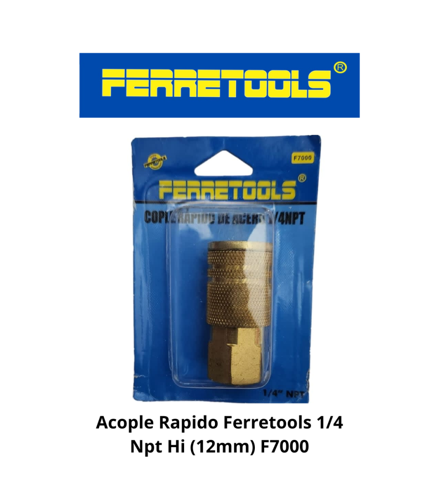 Acople Rapido Ferretools 1/4 Npt Hi (12mm) F7000