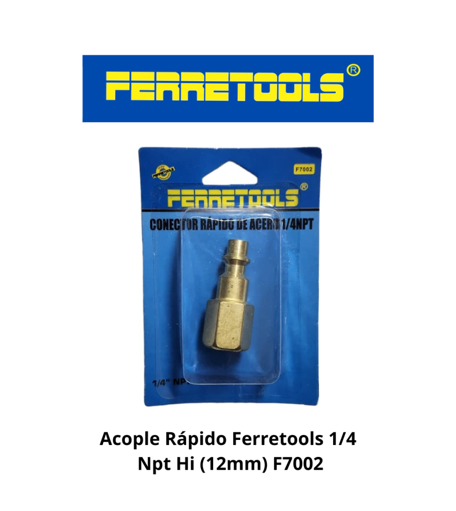 Acople Rapido Ferretools 1/4 Npt Hi (12mm) F7002