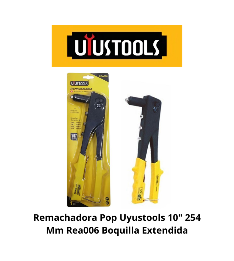 Remachadora Pop Uyustools 10" 254 Mm Rea006 Boquil