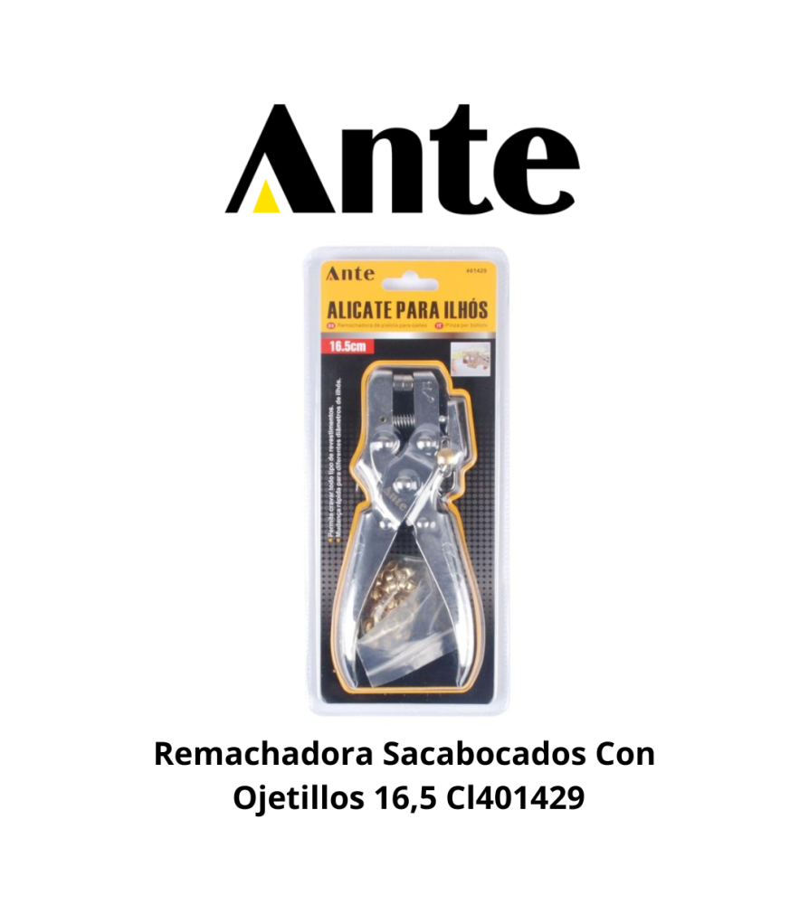 Remachadora Sacabocados Con Ojetillos 16,5 Cl40142
