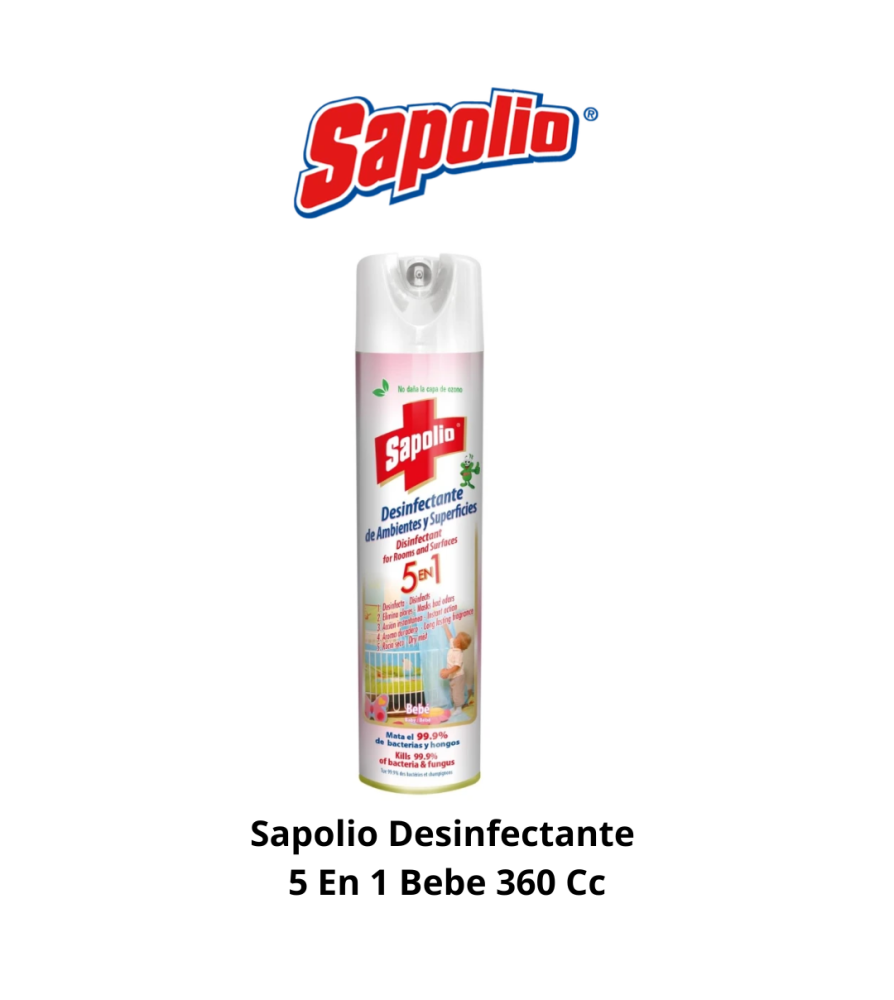 Sapolio Desinfectante 5 En 1 Bebe 360 Cc