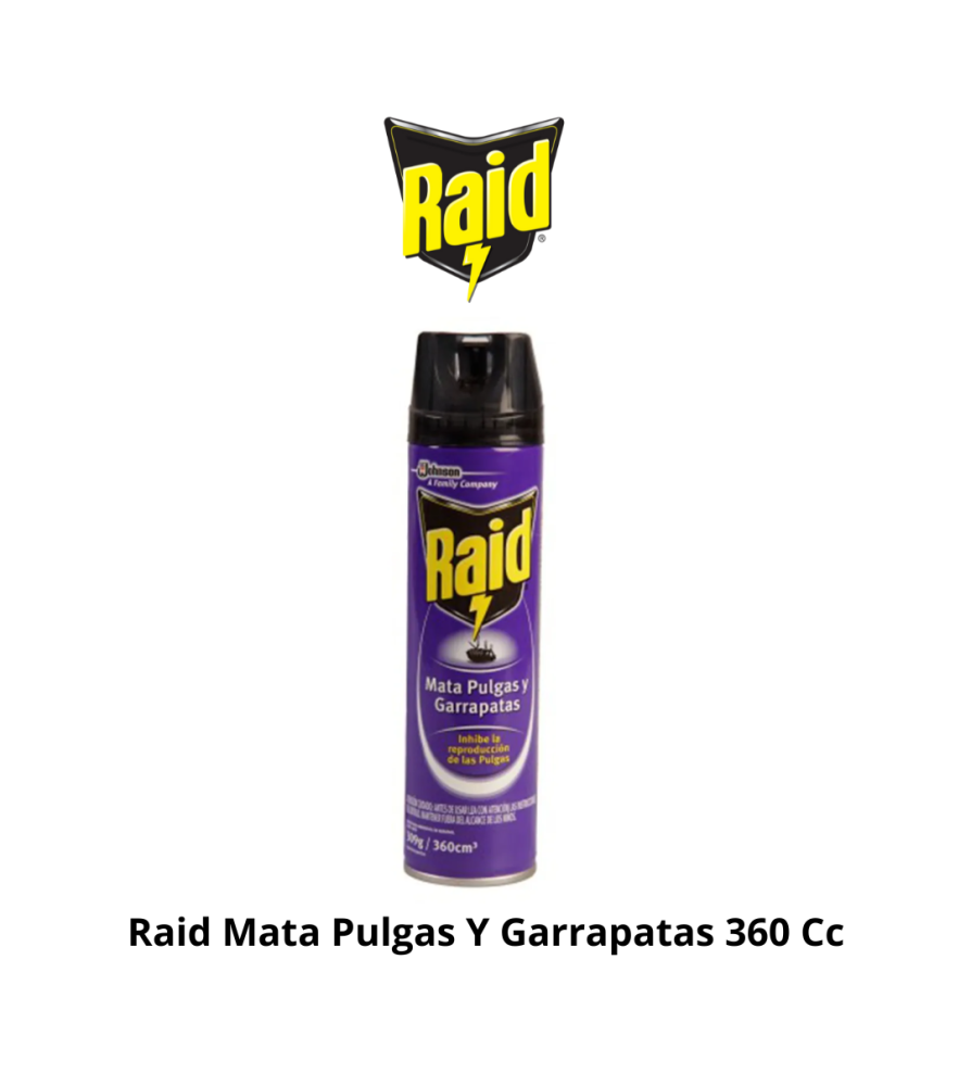 Raid Mata Pulgas Y Garrapatas 360 Cc