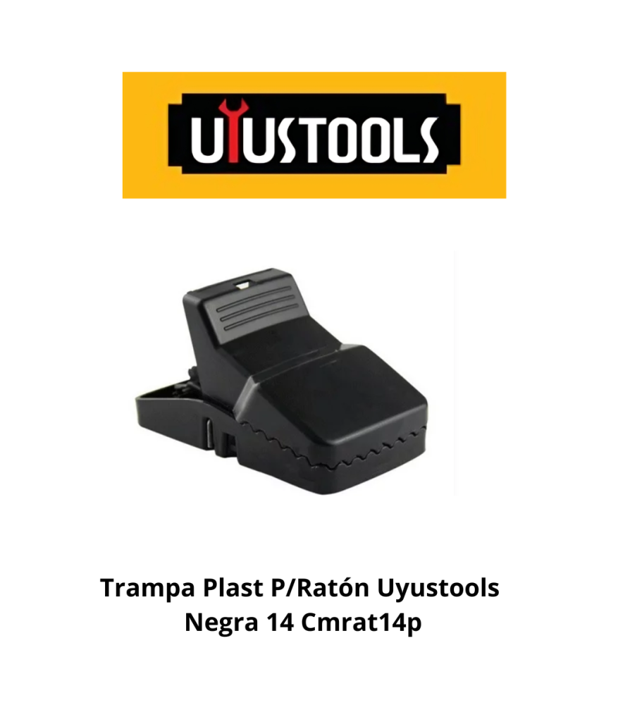 Trampa Plast P/raton Uyustools Negra 14 Cmrat14p