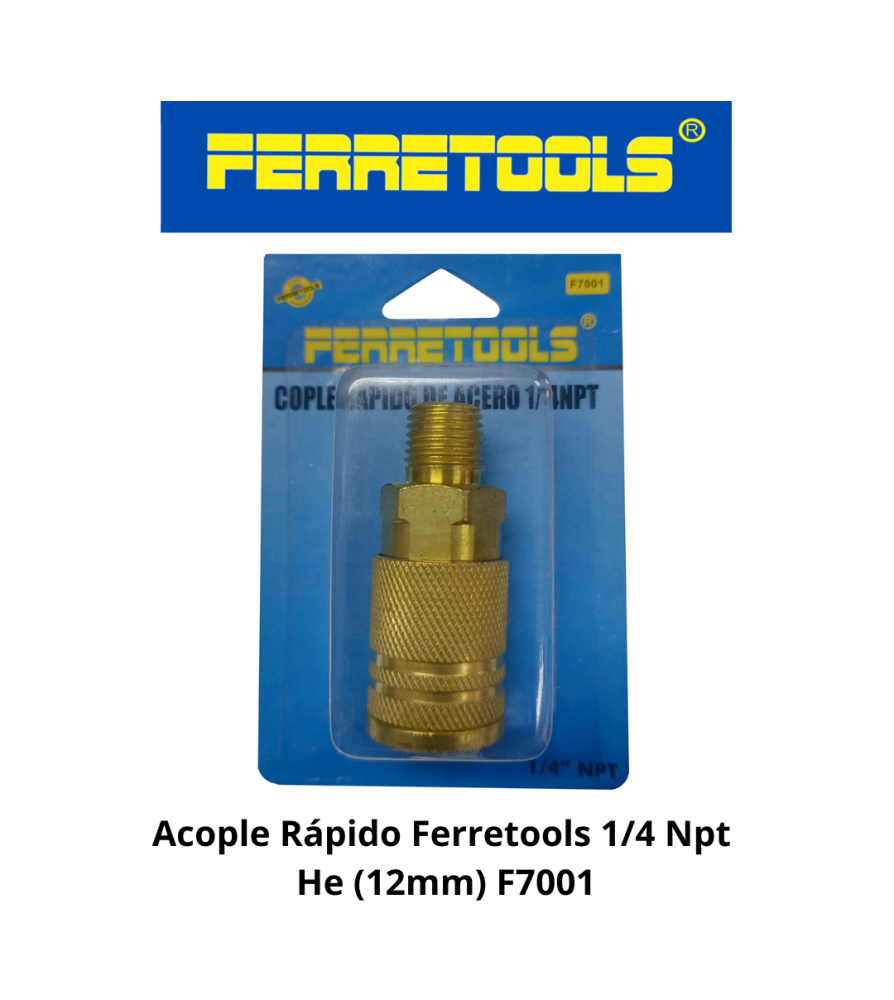 Acople Rapido Ferretools 1/4 Npt He (12mm) F7001