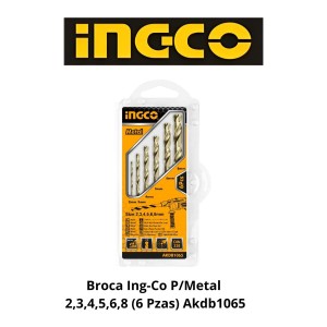 BROCA INGCO P/METAL 2,3,4,5,6,8 (6 PZAS) AKDB1065