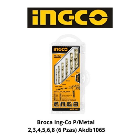 BROCA INGCO P/METAL 2,3,4,5,6,8 (6 PZAS) AKDB1065