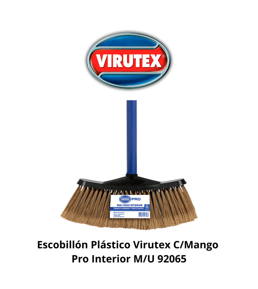 Escobillon Plastico Virutex C/mango Pro Interior M