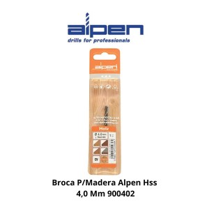 BROCA P/MADERA ALPEN HSS 4,0 MM 900402