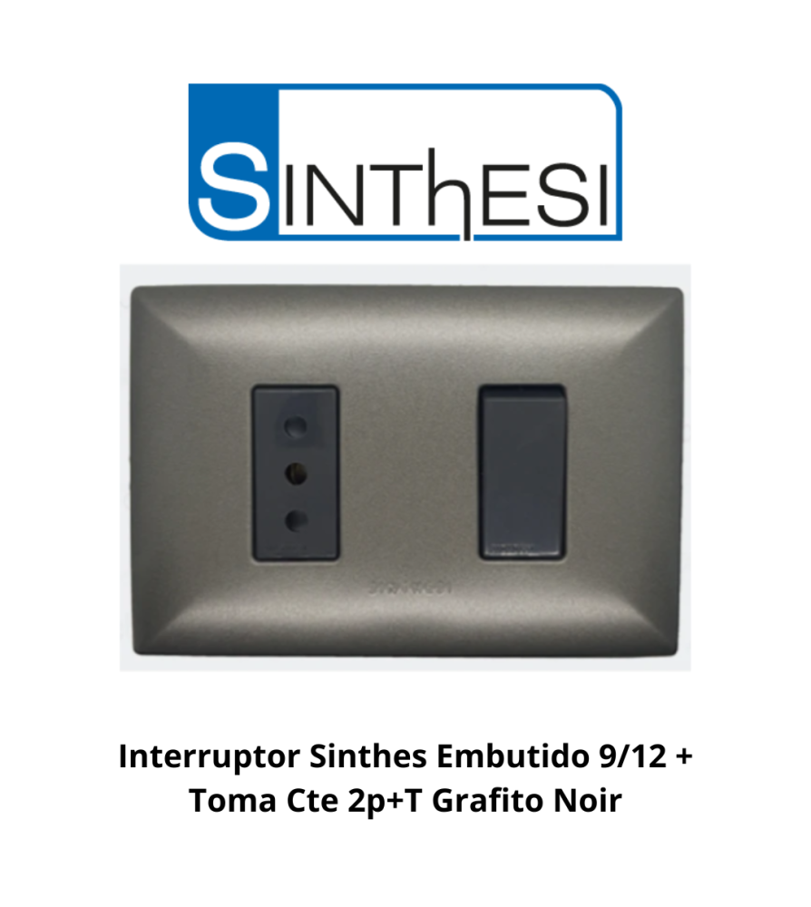 Interruptor Sinthes Embutido 9/12 + Toma Cte 2p+t