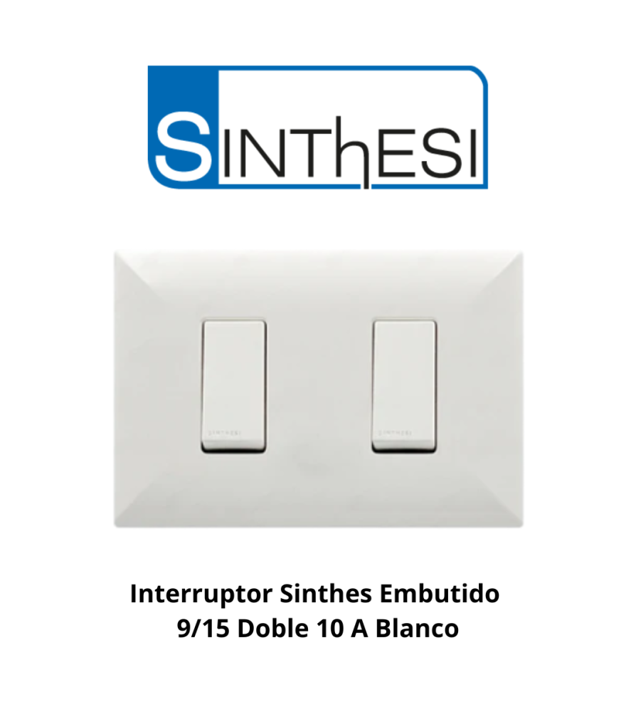 Interruptor Sinthes Embutido 9/15 Doble 10 A Blanc