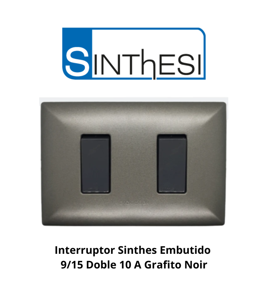 Interruptor Sinthes Embutido 9/15 Doble 10 A Grafi