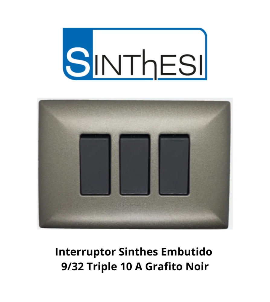 Interruptor Sinthes Embutido 9/32 Triple 10 A Graf