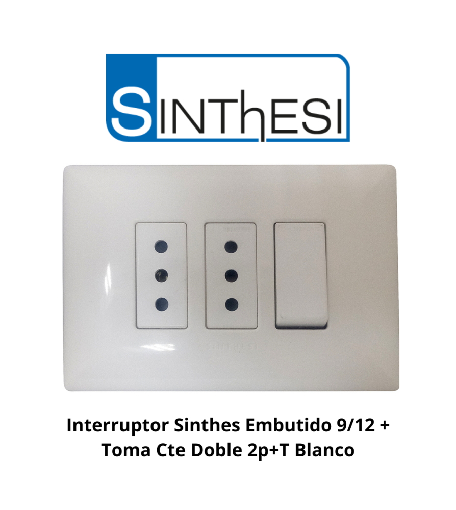 Interruptor Sinthes Embutido 9/12 + Toma Cte Doble