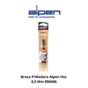 BROCA P/MADERA ALPEN HSS 8,0 MM 900406/62008