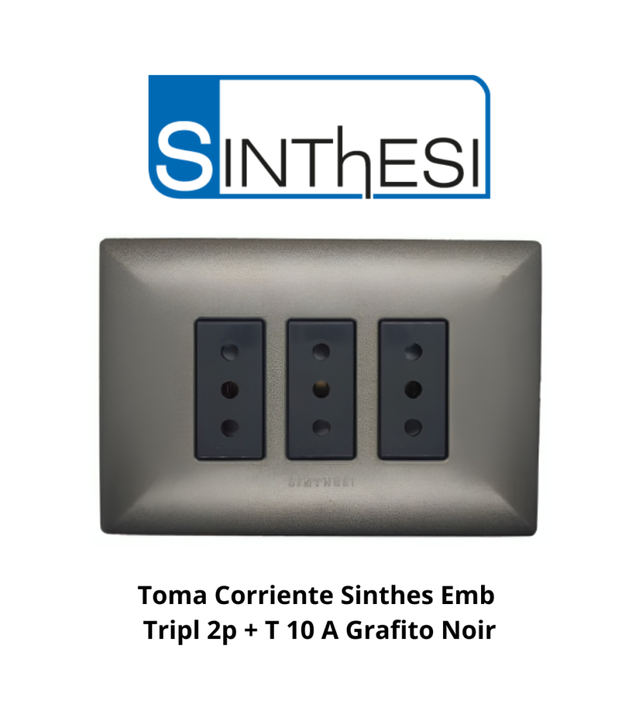 Toma Corriente Sinthes Emb Tripl 2p + T 10 A Grafi