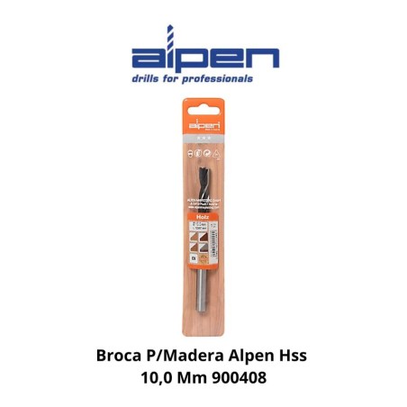 BROCA P/MADERA ALPEN HSS 10,0 MM 900408
