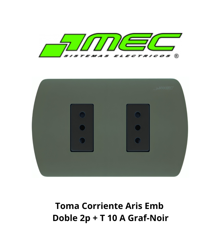 Toma Corriente Aris Emb Doble 2p + T 10 A Graf-noi