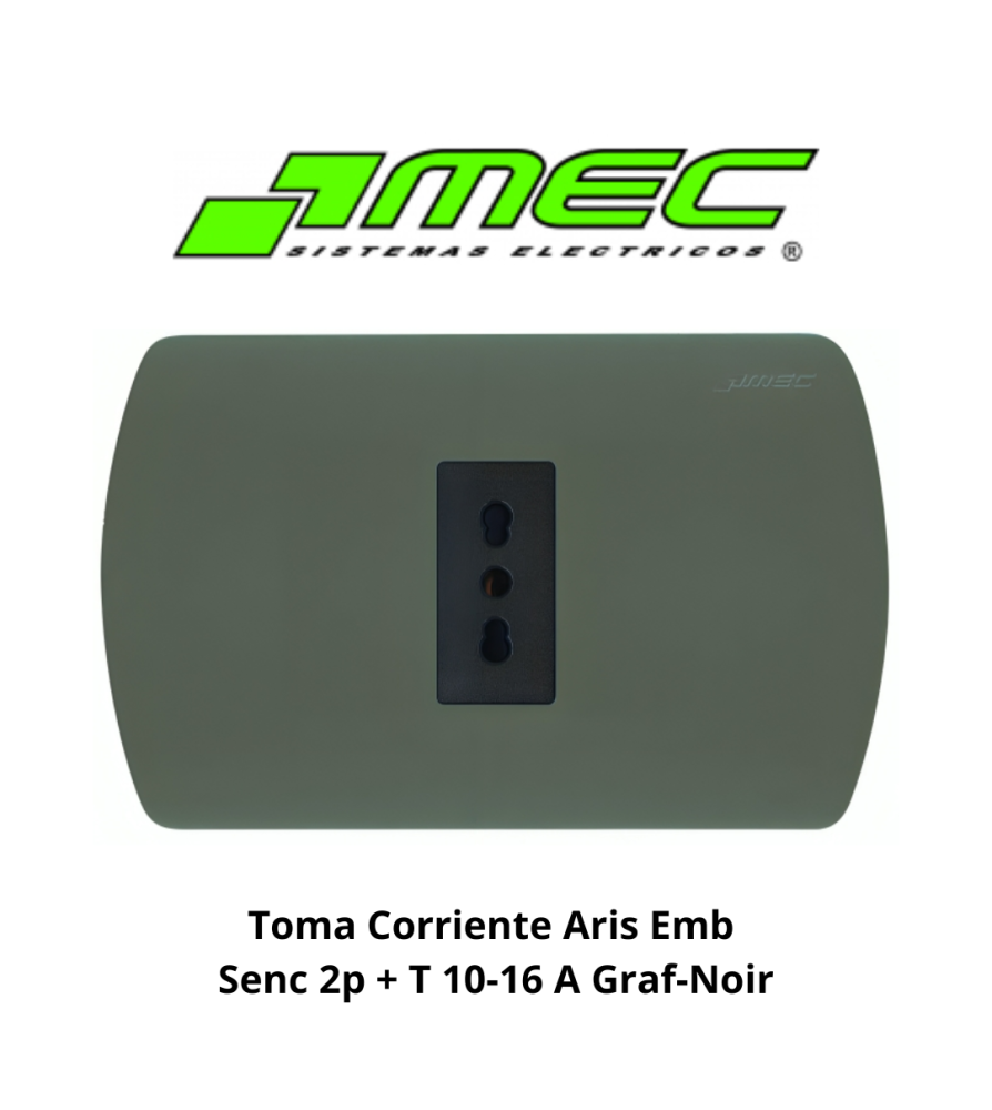 Toma Corriente Aris Emb Senc 2p + T 10-16 A Graf-n