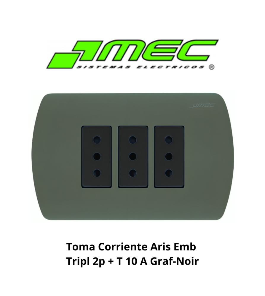 Toma Corriente Aris Emb Tripl 2p + T 10 A Graf-noi