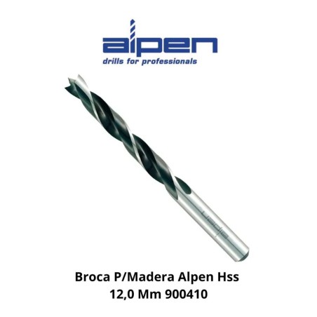 BROCA P/MADERA ALPEN HSS 12,0 MM 900410