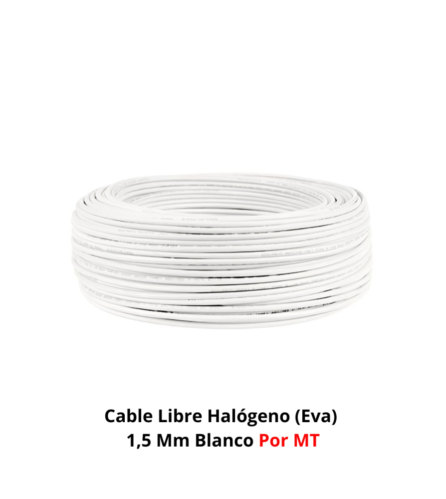 Cable Libre Halogeno (eva) 1,5 Mm Blanco