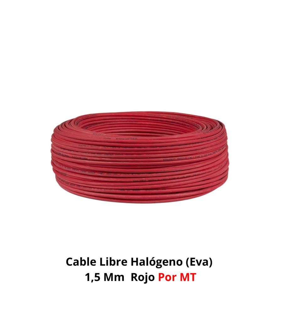 Cable Libre Halogeno (eva) 1,5 Mm Rojo