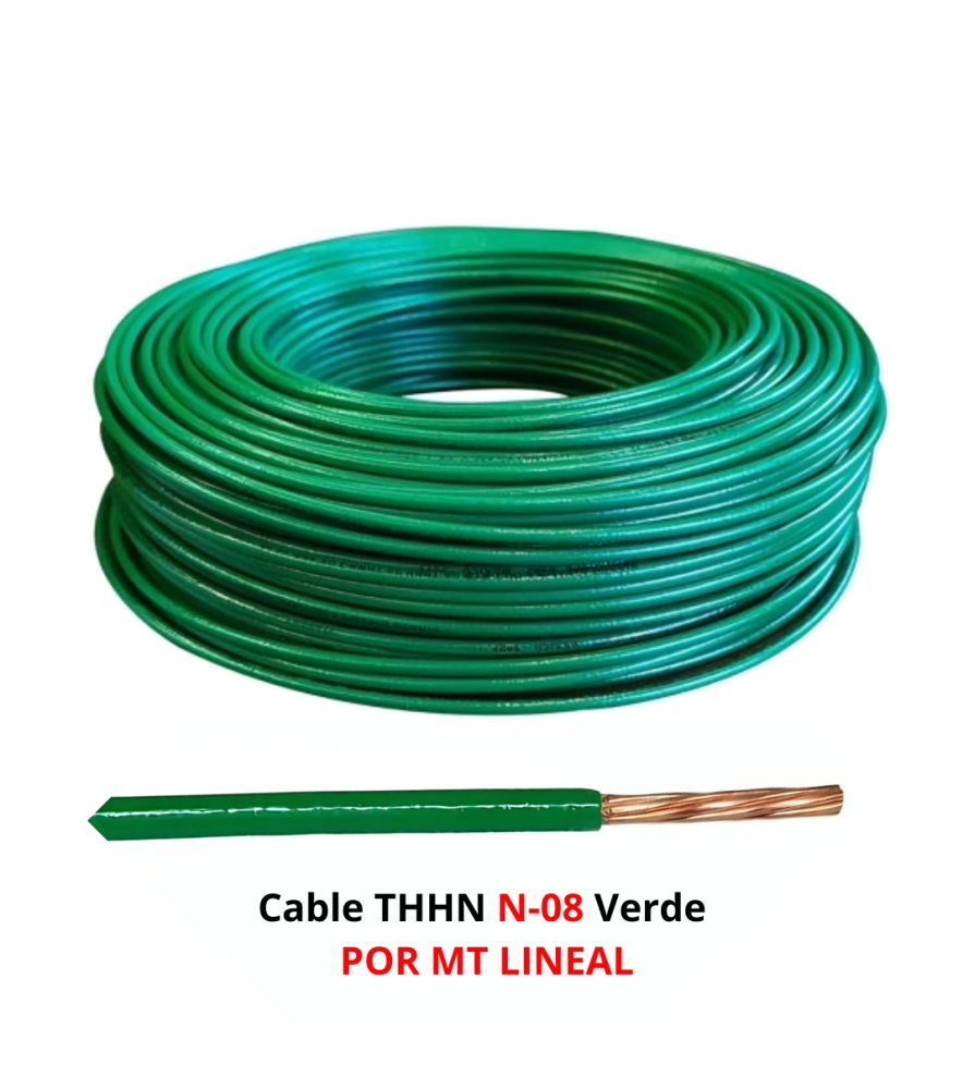 Cable Thhn N-08 Verde